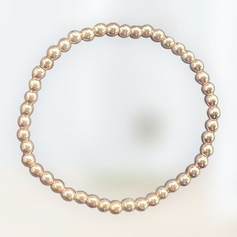 Golden Red 4, Gold, XS, 4 mm, Women &bull; Bracelet &bull; Beads &bull; Mix &bull; 6-8mm